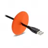 Delock siliconen kabeldoorvoer rond Ø 65 mm wandmontage / tafelmontage wit / oranje
