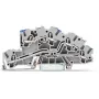 WAGO 2003-7646 3-geleider doorgangklem, 2,5 mm², 800 V, grijs, DIN-railmontage