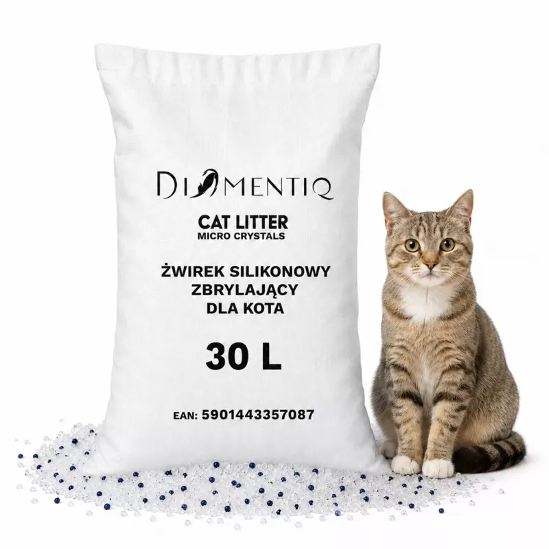 Diamentiq Micro Crystals Siliconen kattenbakvulling, klontvormend, 30 l