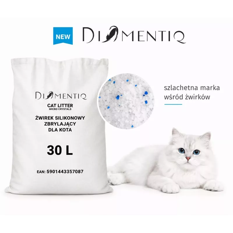 Diamentiq Micro Crystals Siliconen kattenbakvulling, klontvormend, 30 l
