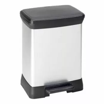 CURVER Deco Bin 30L pedaalemmer Metallic Silver