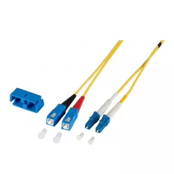 EFB duplex jumper LC-SC OS2 9/125µm 3m LSZH 2mm groen