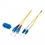 EFB duplex jumper LC-SC OS2 9/125µm 3m LSZH 2mm groen