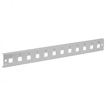 EFB frontplaat 12xE2000 duplex, E2000 compact (RDM) rechte versie grijs (VSB-FP-12E2-RD)