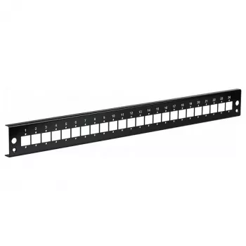 EFB frontplaat 24xE2000 duplex, E2000 compact (RDM) rechte versie zwart