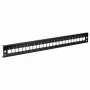 EFB frontplaat 24xE2000 duplex, E2000 compact (RDM) rechte versie zwart