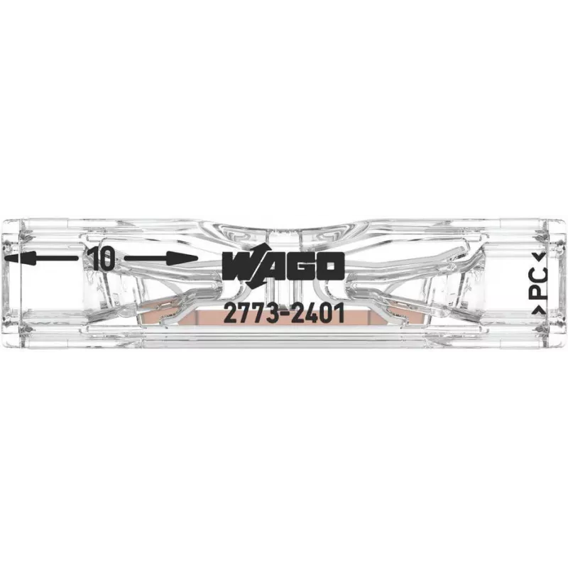 WAGO doorvoerverbinder voor 2773-2401, push-in, max. 4 mm², 2 aders