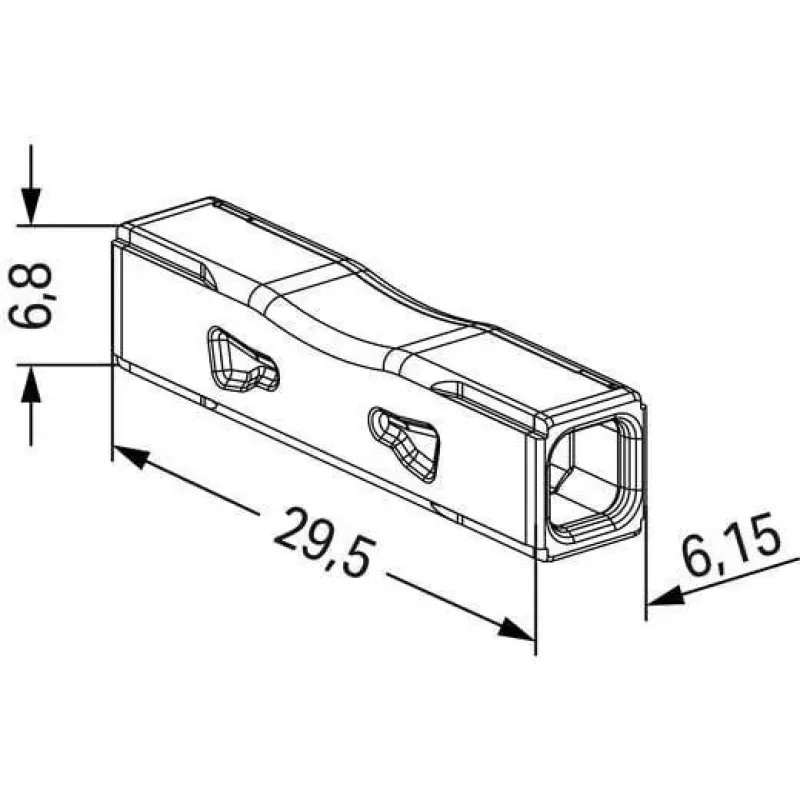 WAGO doorvoerverbinder voor 2773-2401, push-in, max. 4 mm², 2 aders