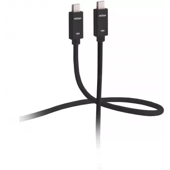 ShiverPeaks Flexline FL31-77155 Thunderbolt 4 kabel - USB-C stekker naar USB-C stekker - 1,5 m - zwart - gouden contacten - 40 Gbit/s