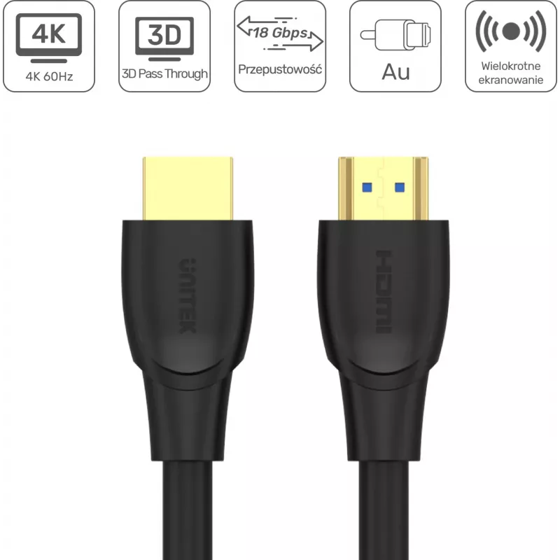 UNITEK HDMI 2.0 kabel 20m 4K 18Gbps zwart
