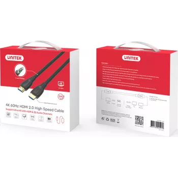 UNITEK HDMI 2.0 kabel 20m 4K 18Gbps zwart