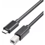UNITEK USB-C naar USB-B 2.0 printerkabel 5m zwart