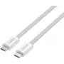 UNITEK magnetische gevlochten USB-C naar USB-C kabel 100W PD 1m wit