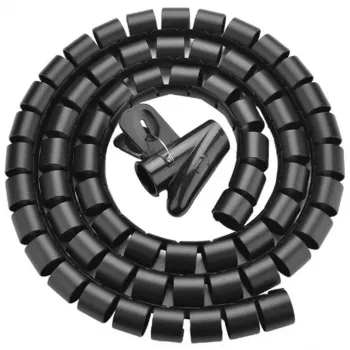 UNITEK spiraalkabel-organizer, 25m, 22mm diameter, zwart