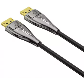 UNITEK 30m Actieve Optische DisplayPort 2.1 kabel 8K 60Hz zwart