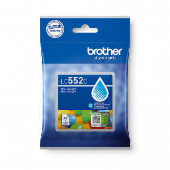 Brother LC-552C cyaan printercartridge (standaard capaciteit, 500 pagina's)