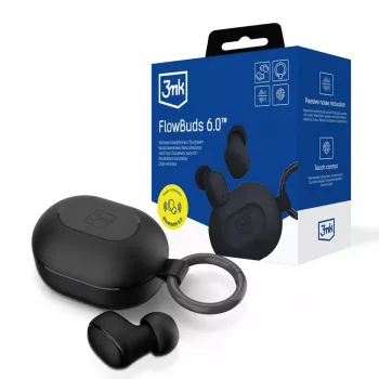 3MK FlowBuds 6.0 draadloze hoofdtelefoon, zwart