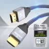 Wozinsky USB-C naar USB-A kabel 1 m zilver gevlochten nylon