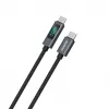 Dudao L7C USB-C naar USB-C 100W kabel met LED-indicator 1m - zwart