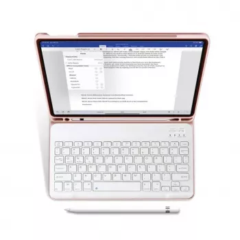 Tech-Protect SC Pen + toetsenbordhoes voor iPad 10.9" (10e gen, 2022) / 11" (2025), roze