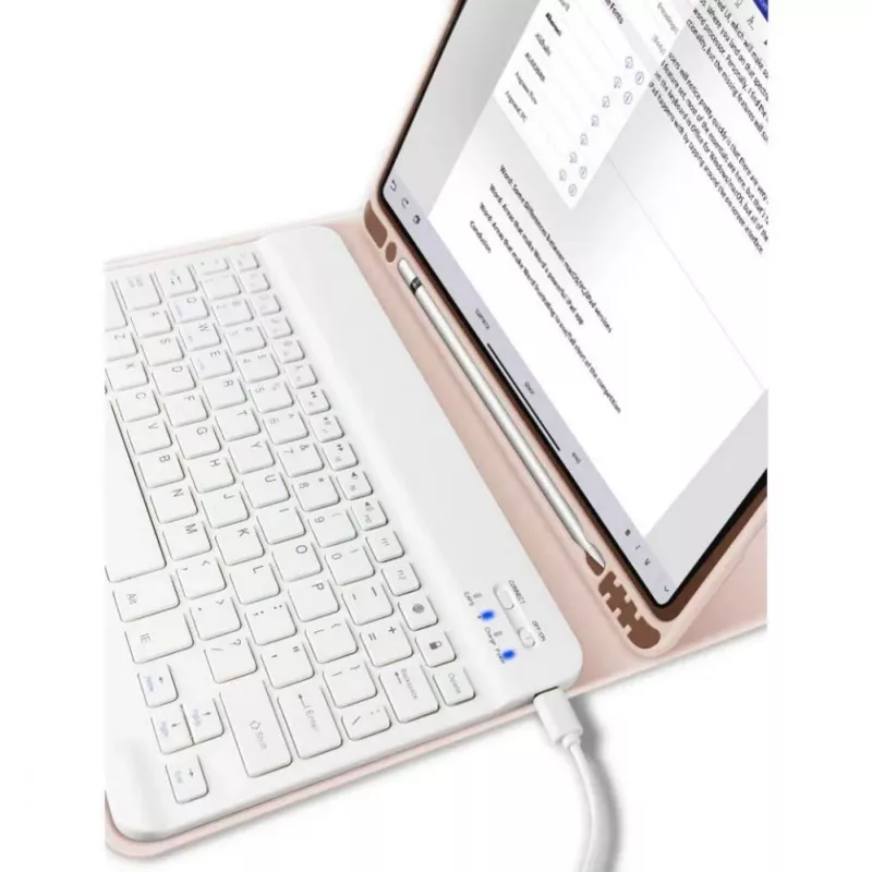 Tech-Protect SC Pen + toetsenbordhoes voor iPad 10.9" (10e gen, 2022) / 11" (2025), roze