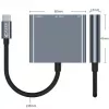 Tech-Protect V1 3in1 USB-C hub-adapter - USB-A 3.0, USB-C PD 100W, HDMI 4K 30Hz - grijs
