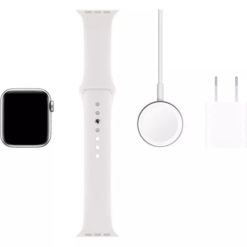 Apple Watch Series 5 GPS zilver 44mm aluminium sportkast wit