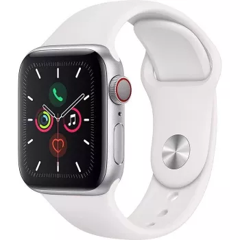 Apple Watch Series 5 GPS zilver 44mm aluminium sportkast wit