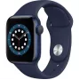 Apple Watch Series 6 GPS, 40mm aluminium kast met Deep Navy sportband blauw