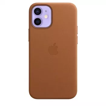 Apple leren hoesje met MagSafe voor iPhone 12 mini California Poppy
