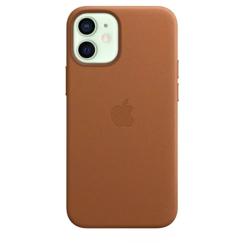 Apple leren hoesje met MagSafe voor iPhone 12 mini California Poppy