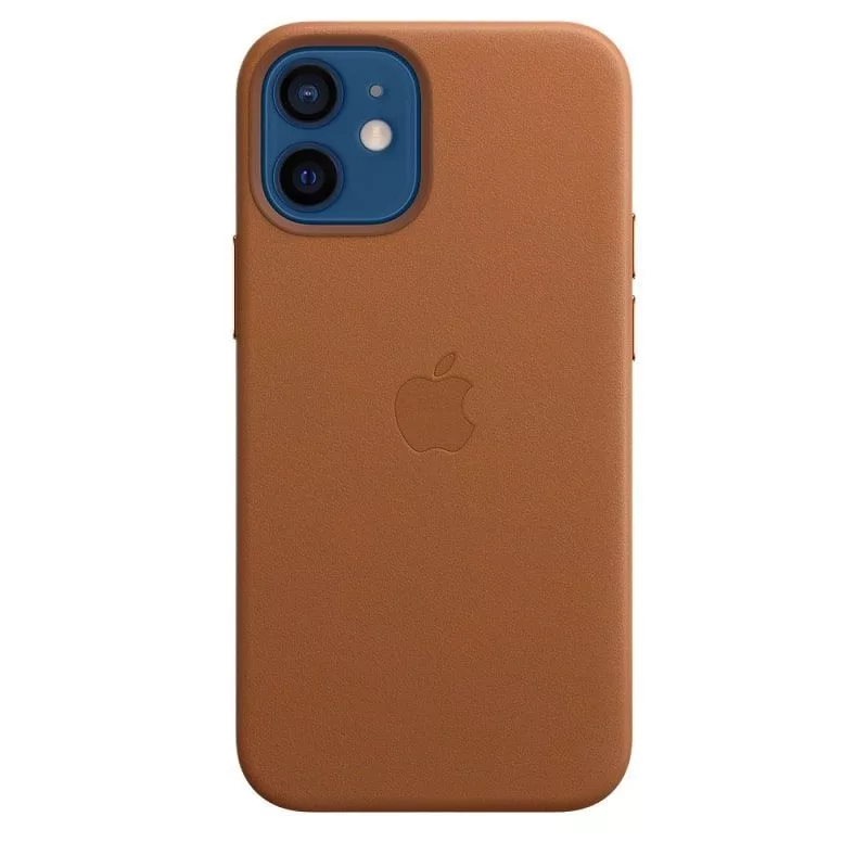 Apple leren hoesje met MagSafe voor iPhone 12 mini California Poppy