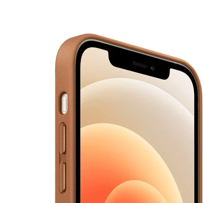 Apple leren hoesje met MagSafe voor iPhone 12 mini California Poppy