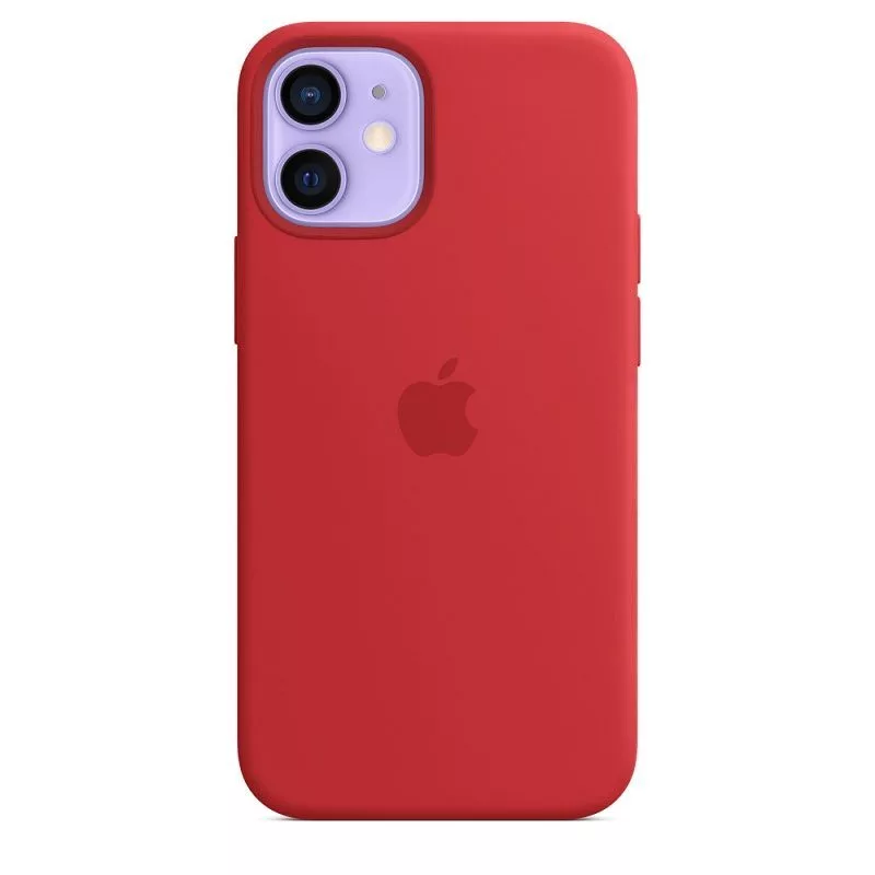 Apple siliconen hoesje met MagSafe voor iPhone 12 mini rood