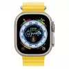 Apple Watch Ultra GPS + Cellular, 49mm titanium behuizing met gele oceaanband