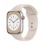 Apple Watch Series 8 GPS 45mm aluminium behuizing met sportband Starlight