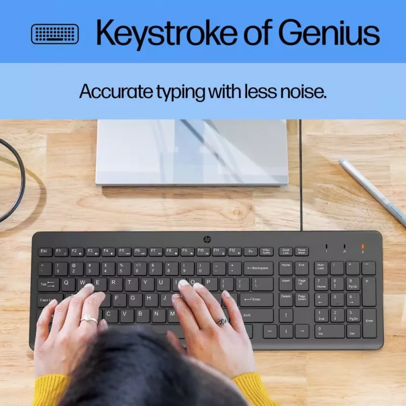HP 150 bedrade muis- en toetsenbordset - zwart - QWERTY Engels US-layout