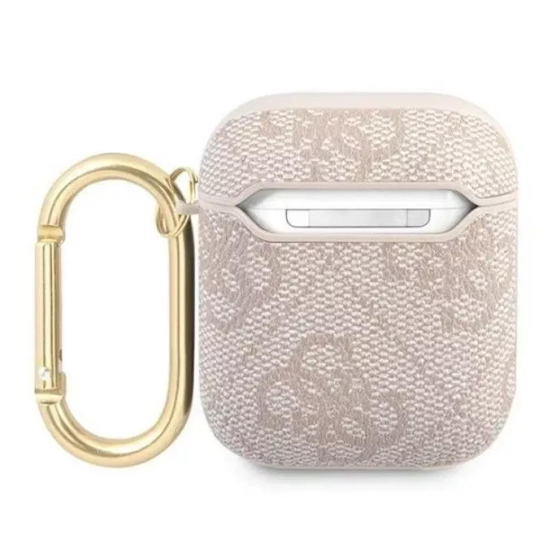 Guess Apple AirPods 1/2-hoesje 4G Script Metal Collection roze