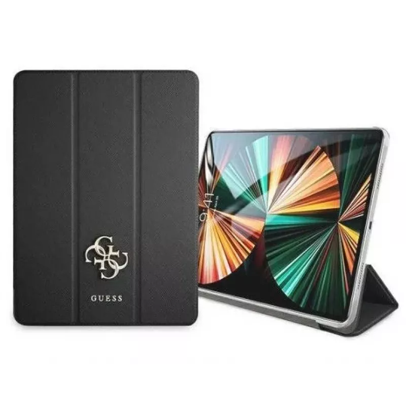 Guess iPad 11 2021 Book Cover Saffiano Collection zwart