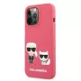 Karl Lagerfeld Apple iPhone 13 Pro Choupette Liquid Silicone Case rood
