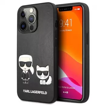 Karl Lagerfeld Apple iPhone 13 Pro Choupette PU Leather Case zwart