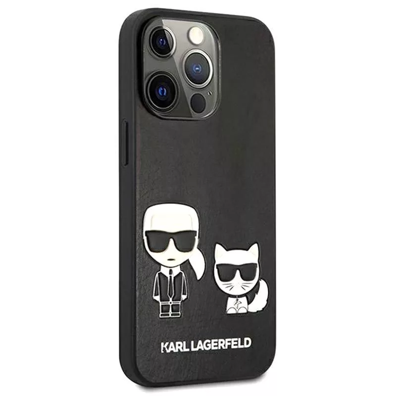 Karl Lagerfeld Apple iPhone 13 Pro Choupette PU Leather Case zwart