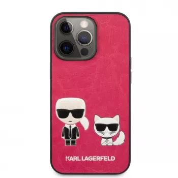 Karl Lagerfeld Apple iPhone 13 Pro Choupette PU-leer Case fuchsia