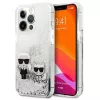 Karl Lagerfeld Apple iPhone 13 Pro Liquid Glitter Choupette Case zilver