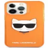 Karl Lagerfeld Apple iPhone 13 Pro Fluo TPU Choupette Head Case oranje
