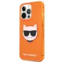 Karl Lagerfeld Apple iPhone 13 Pro Fluo TPU Choupette Head Case oranje