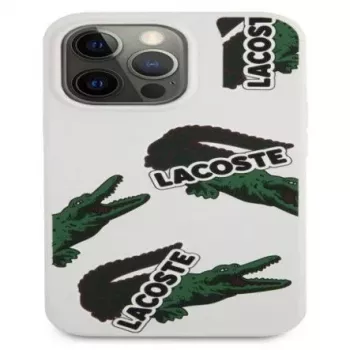 Lacoste Apple iPhone 13 Pro Liquid Silicone Allover Pattern Case wit