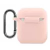 Lacoste Apple AirPods 1/2 Liquid Silicone Glossy Printing Logo Case roze