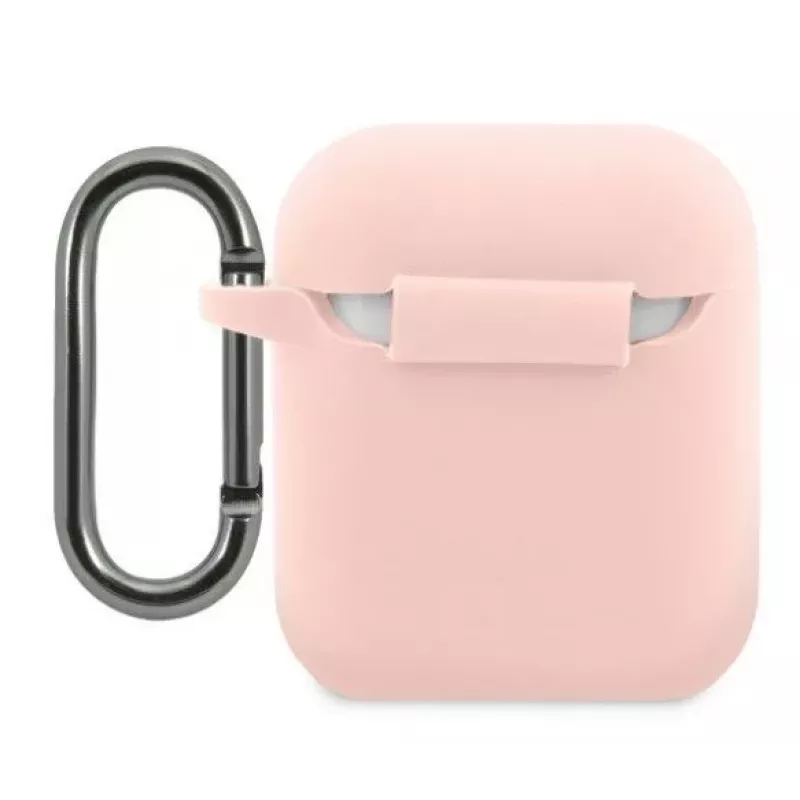 Lacoste Apple AirPods 1/2 Liquid Silicone Glossy Printing Logo Case roze