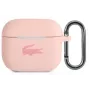 Lacoste Apple AirPods 3 Liquid Silicone Glossy Printing Logo Case roze